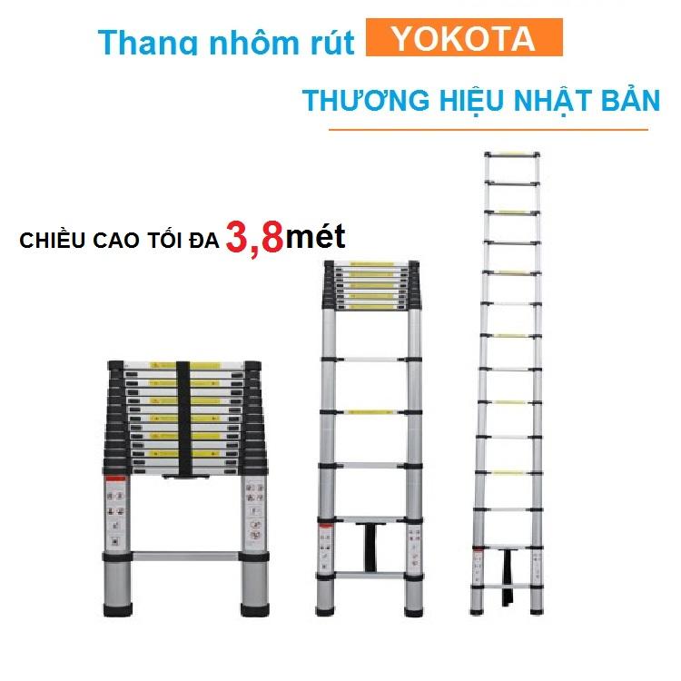 Thang nhôm rút gọn YOKOTA thương hiệu nhật bản 38 mét
