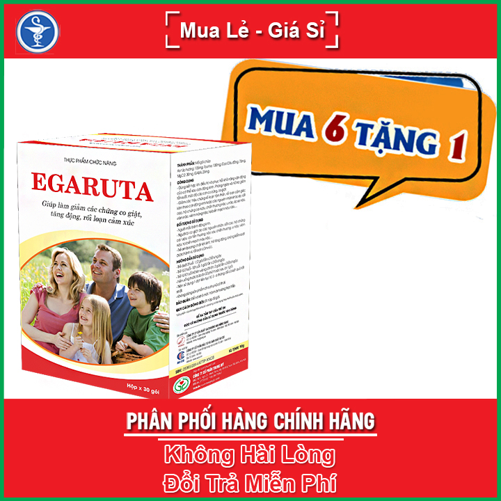 Cốm hỗ trợ giảm tăng động rối loạn cảm xúc Egaruta Hộp 30 gói - COMBO 6 TẶNG 1