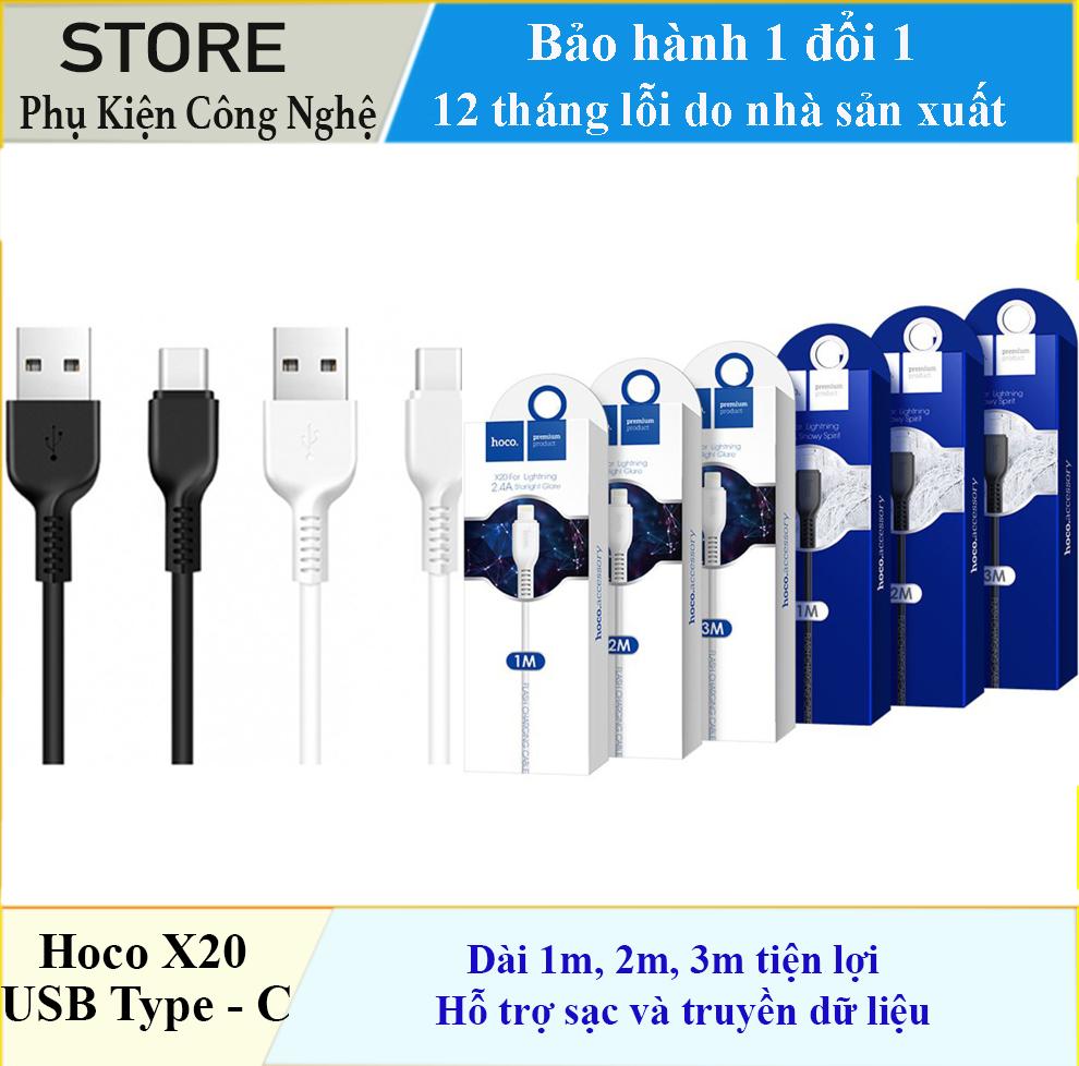 Cáp sạc nhanh hoco x20 usb type - c