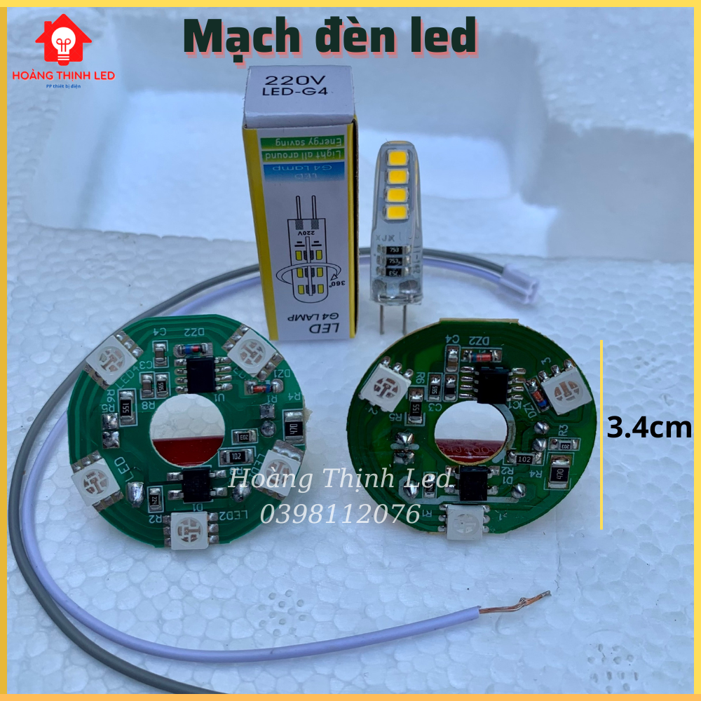 Mạch đèn thờ pha lê- Bo mạch LED đổi nhiều màu dùng cho đèn thờ hoa sen, thay bóng đèn thờ cúng
