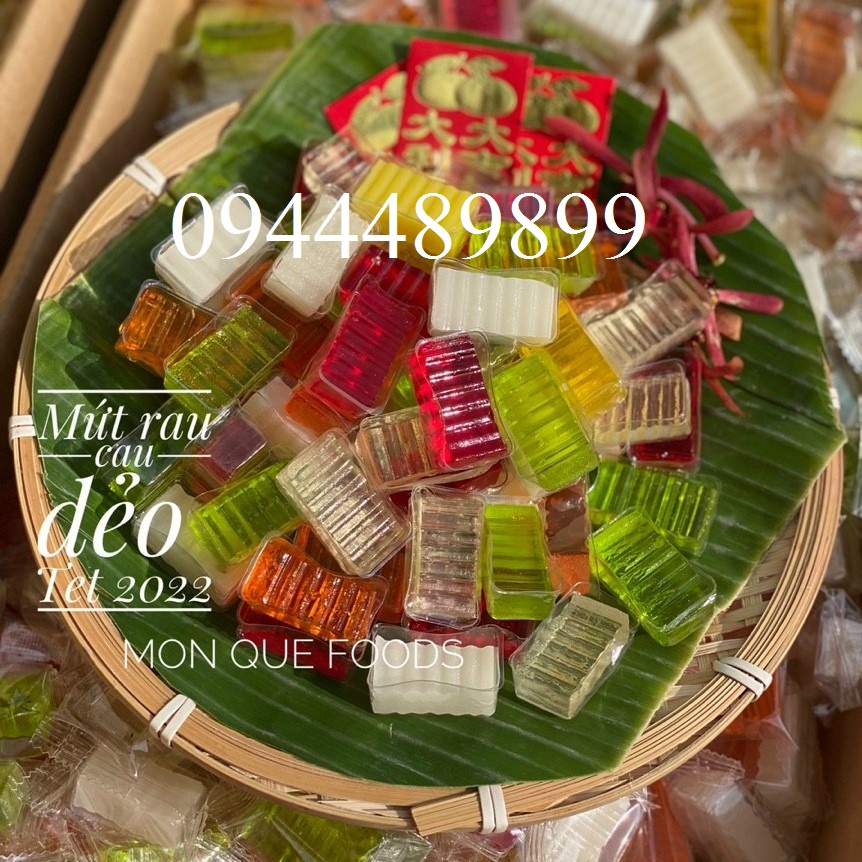 1 Kg Kẹo Râu câu dẻo trái cây thơm ngon- đồ ăn vặt-bánh mứt tết