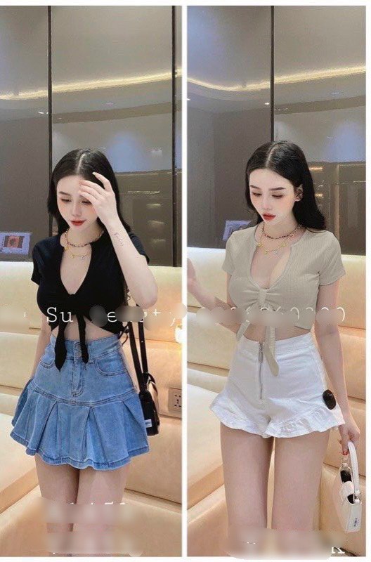 Áo thun croptop thun borip nhiều màu