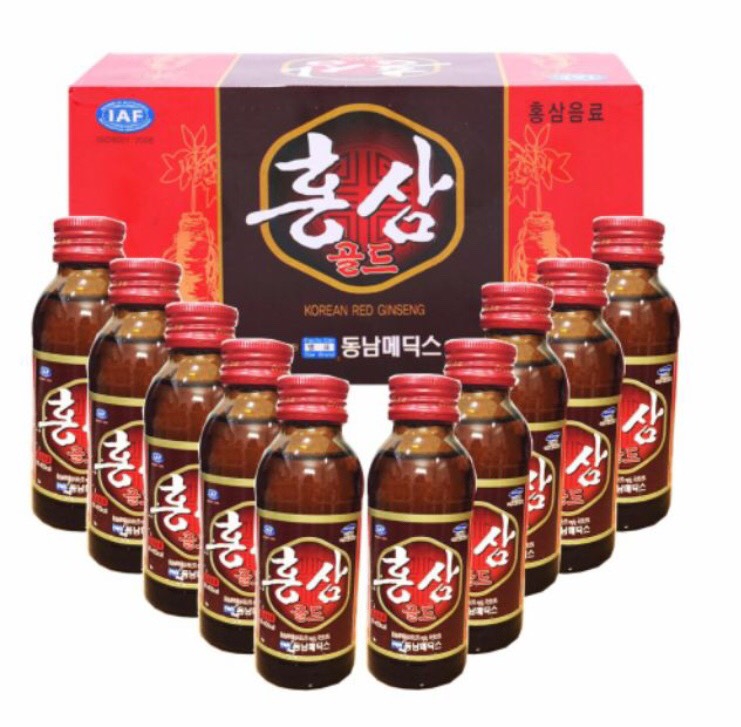 Combo 2 hộp nước uống vị hồng sâm hàn quốc hộp 10 chai x 100ml, bồi bổ sức khỏe, nước hồng sâm hàn quốc, nước sâm hàn quốc, sâm yến thái an