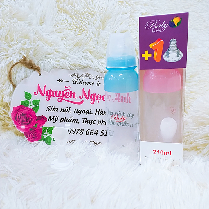 Bình sữa Silicon Baby Love Hàn Quốc 210ml cho bé