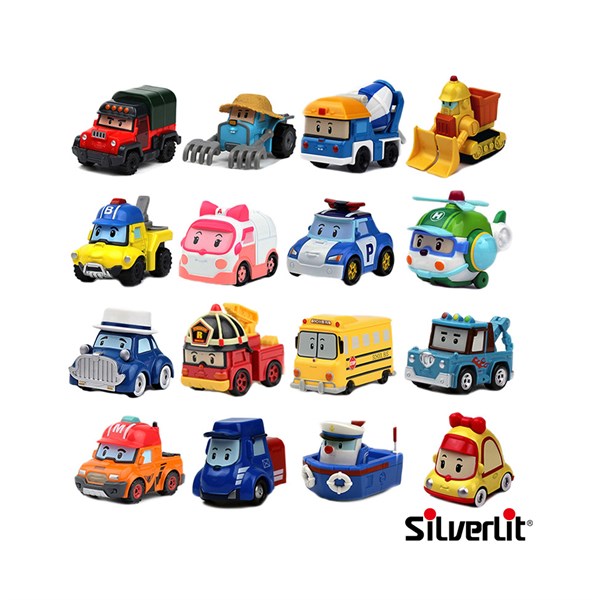 Bộ 28 nhân vật trong poli hợp kim silverlit - robocar poli