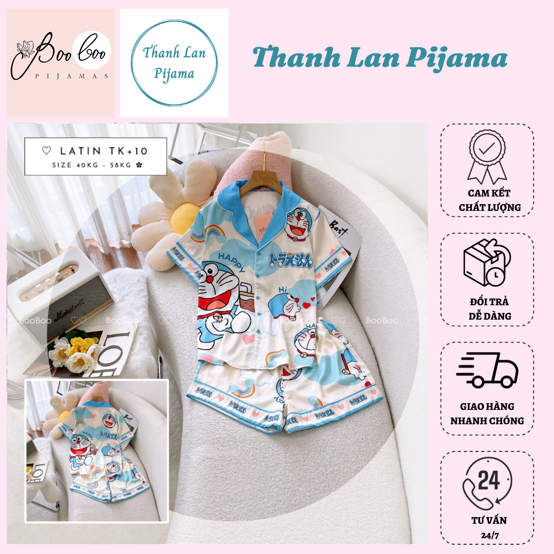 Mã 20 - pijama booboo lụa latin thiết kế cao cấp 40-58kg