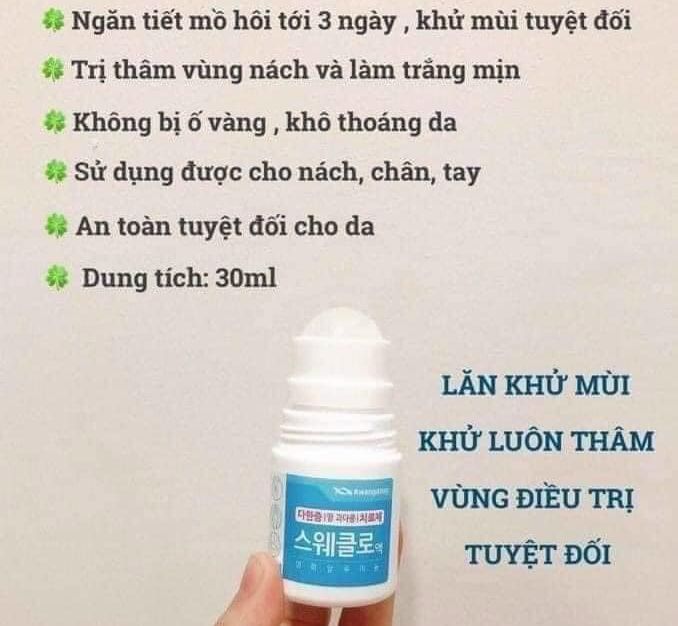Hết hôi nách tự tin giao tiếp- lăn khử mùi hôi nách hôi chân kwangdong nội địa hàn quốc 30ml