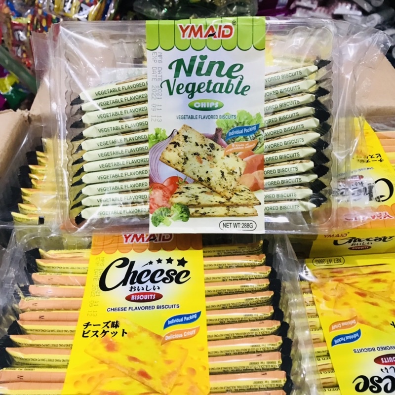 Bánh quy giòn vị rau củ và phô mai ymaid 288g