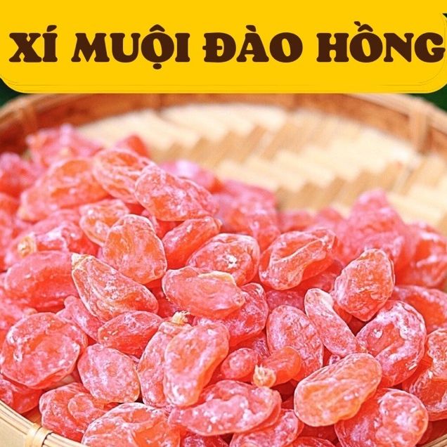 FREESHIP 1kg Xí Muội Đào Hồng Không Hạt, Ô Mai Đào Đỏ Không Hạt Thơm Ngon, Pha Chế, Nấu Ăn, Ăn Vặt, Mứt Tết