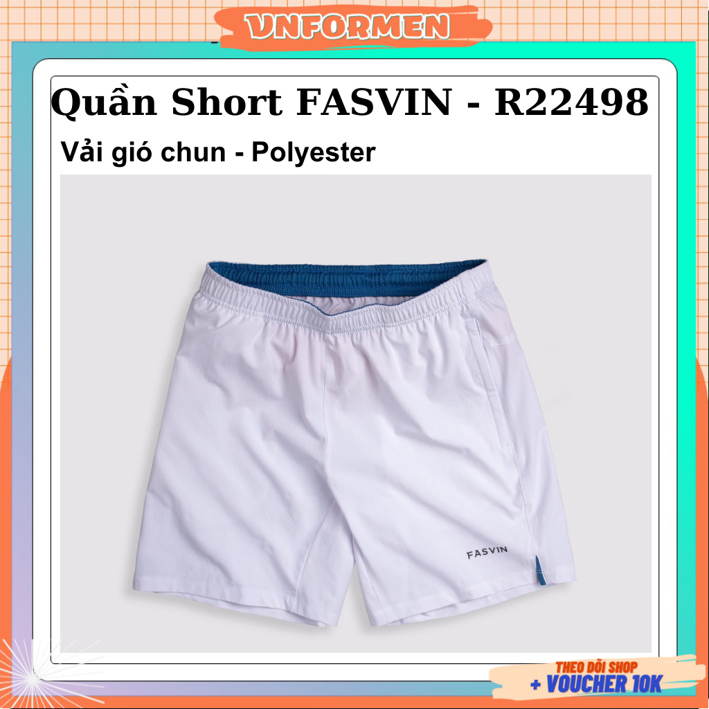  Quần đùi nam Fasvin - Q22498 vải dù gió trơn mát co giãn phù hợp thể thao hay mặc nhà 