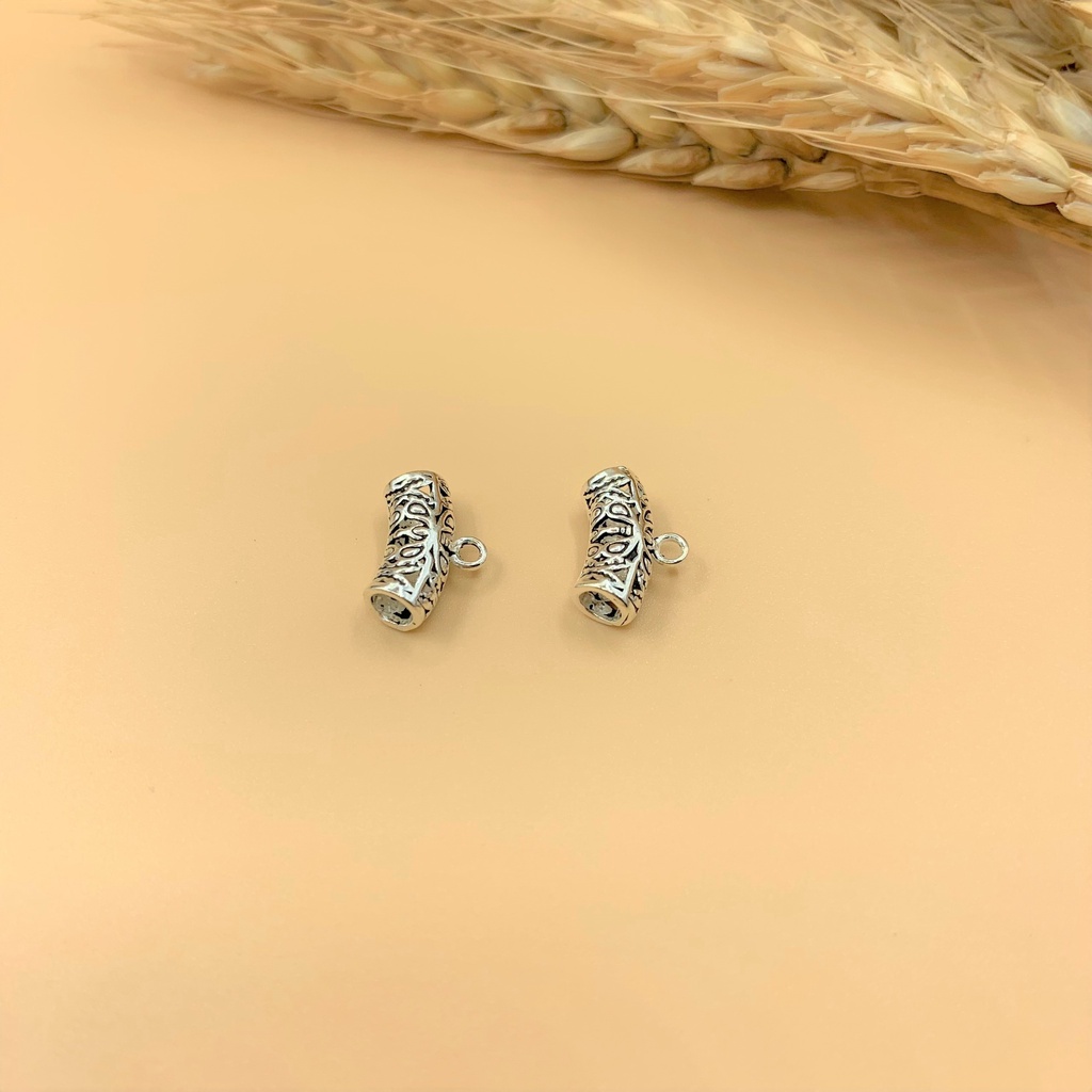 Charm móc treo dạng ống dài - charm bạc 925 - mã ca710