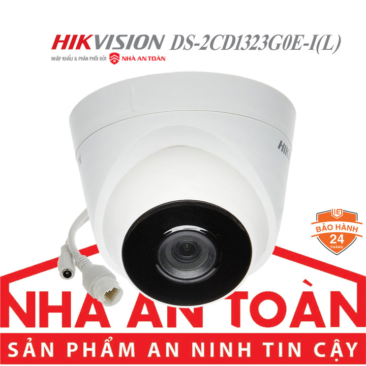 Camera ip poe dome 2mp hikvision ds-2cd1323g0e-i hàng chính hãng