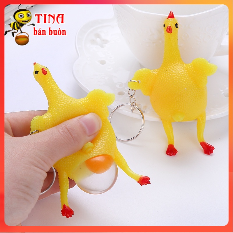 Đồ chơi móc khóa hình con gà cute ngộ nghĩnh E693