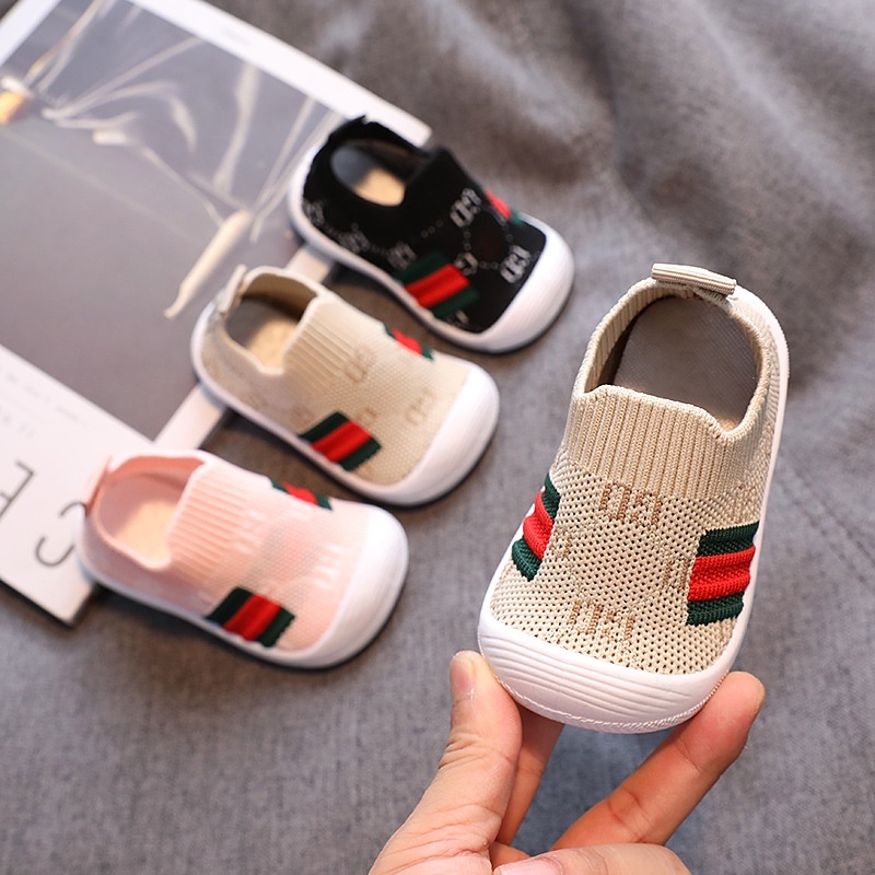 Cái mới Giày Tập Đi Cho Bé Trai Bé Gái Đế Mềm Chống Trơn Trượt Giày Bún Tập Đi Phong Cách Hàn Quốc G38