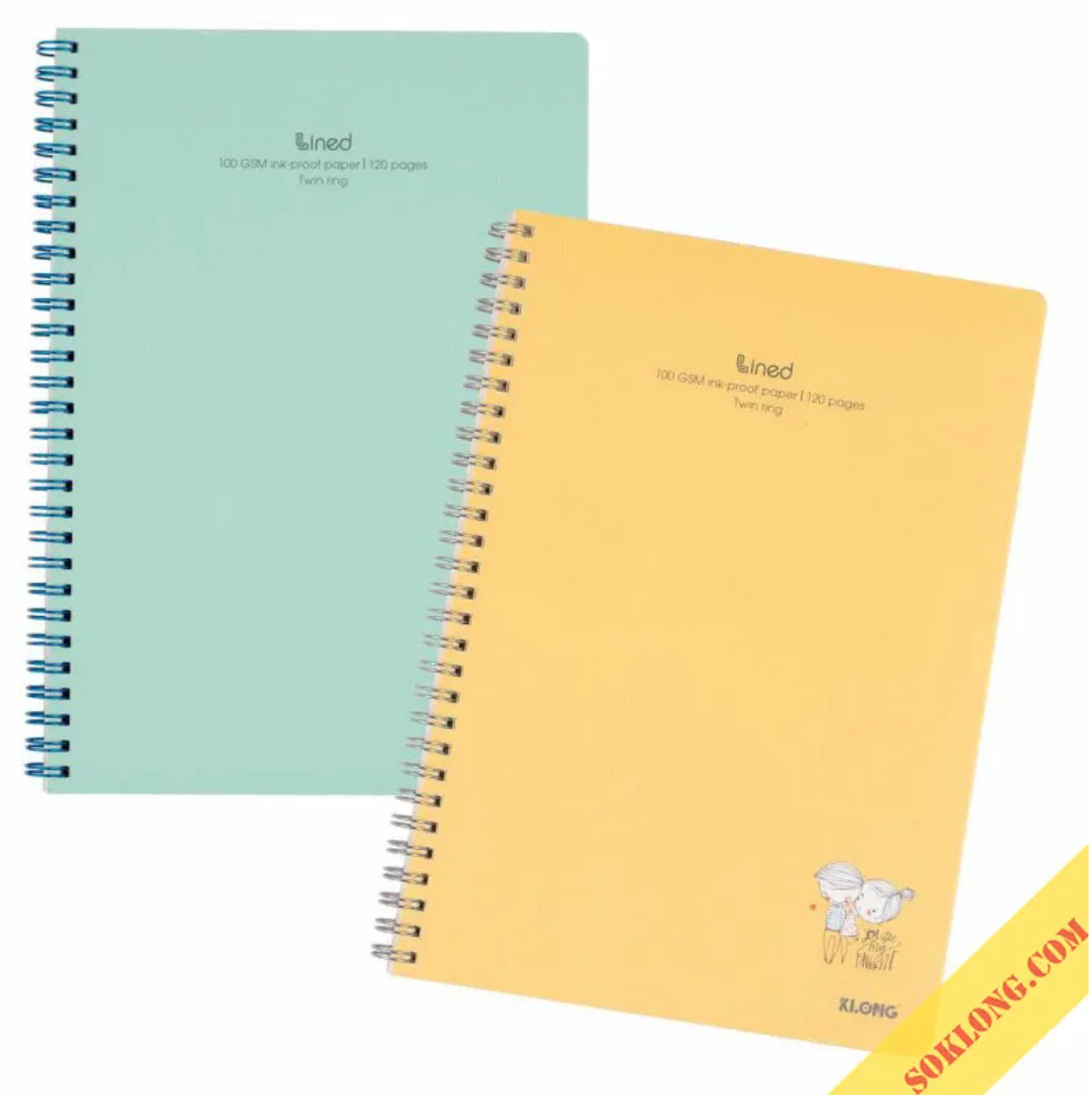 Vở kẻ ngang lò xo Lined - 120 trang KLong B5 Ms581-VPPKLONG