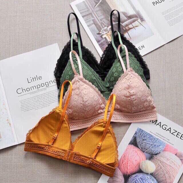 Áo bra cúc họa mi - áo bra áo bra cúc họa my daisy mút mỏng mã 7338