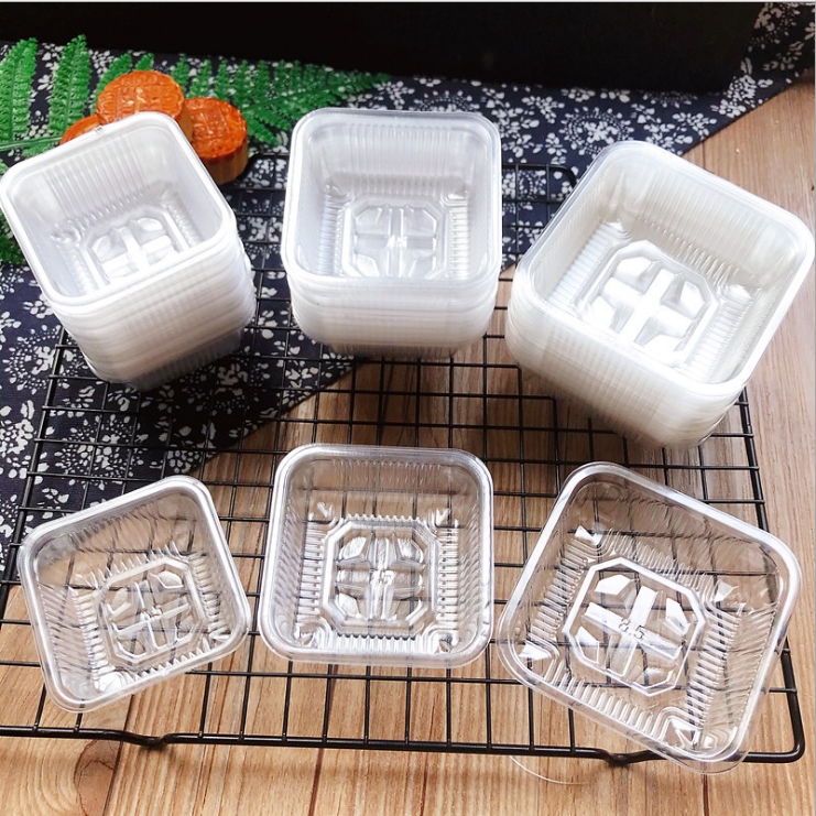 [100 cái ] Khay trắng đựng bánh trung thu 150g-180g