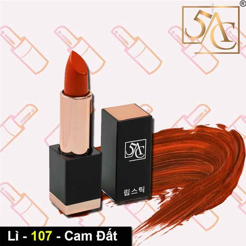 Son lì 5ac hàn quốc màu cam đất - mã 107