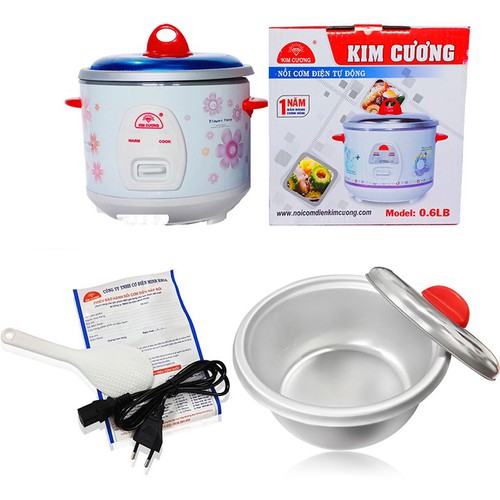 Nồi cơm điện mini kim cương kc 0.6l - nồi cơm điện 0.6 lít kim cương kc-0.6 - chính hãng - kim cương