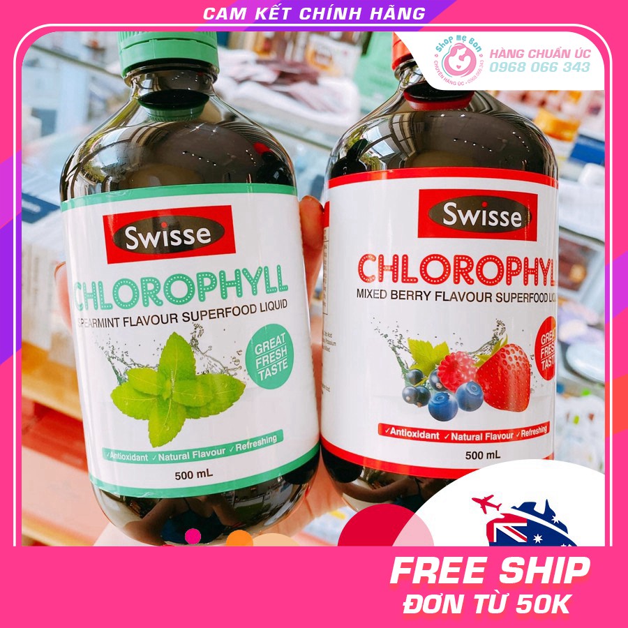 Nước uống diệp lục swisse chlorophyll 500ml thanh lọc cơ thể - xuất xứ úc