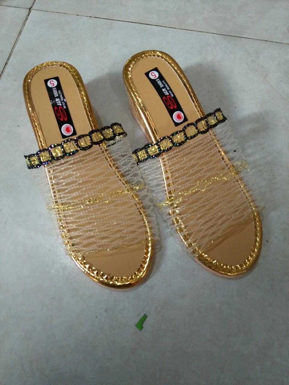 [HCM]Dép Quai Ngang Lưới Kiểu Nữ Cao 5 Phân