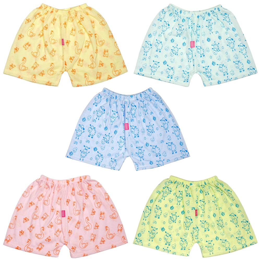 Set 10 chiếc Quần Đùi mùa hè thoáng mát nhiều màu, hình in ngộ nghĩnh cho Trẻ Sơ Sinh 3-12kg