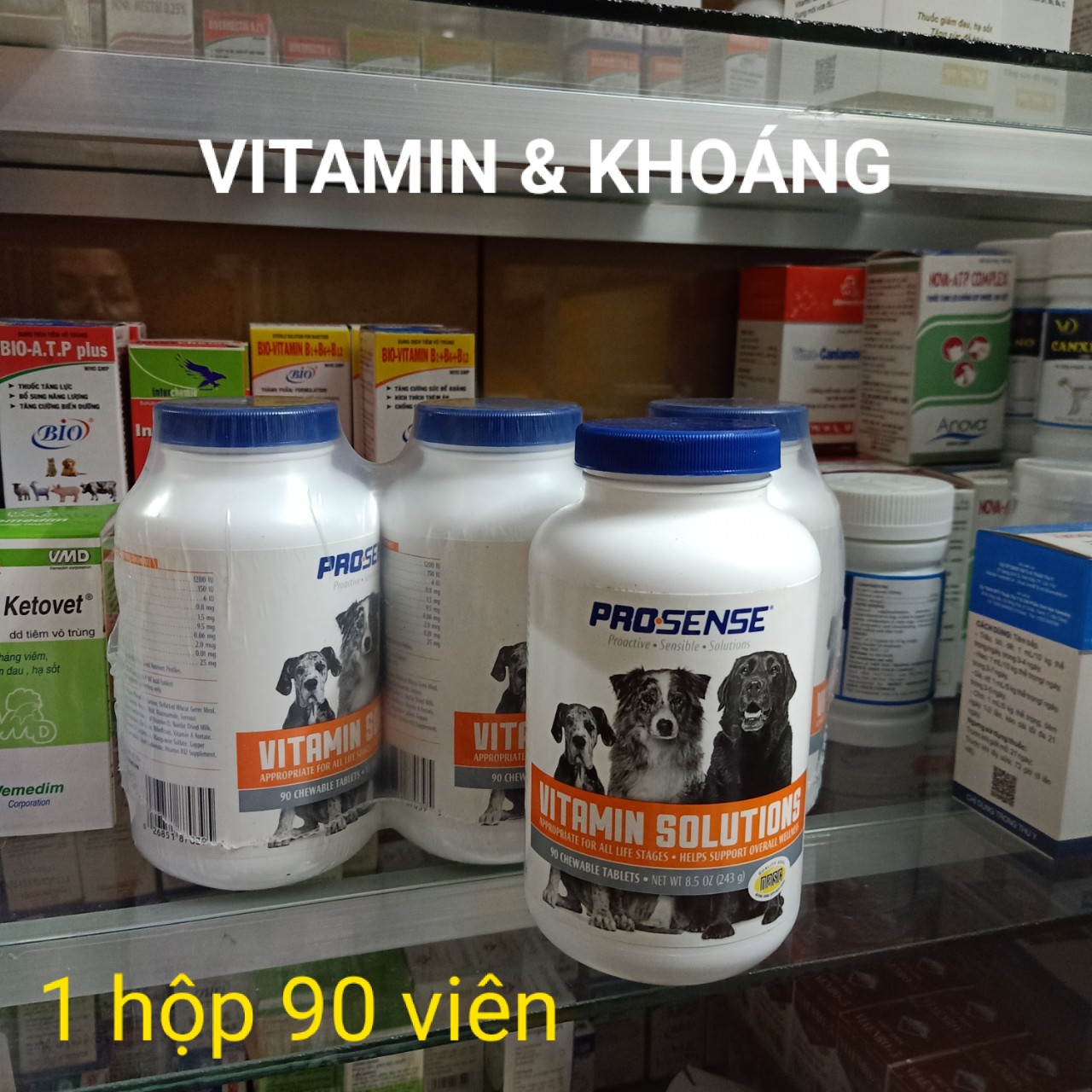 [Hoàn tiền 10%] [MUA ĐỂ NHẬN QUÀ] Prosense Vitamin Solutions ( 90 Viên/Hộp) - Vitamin & Khoáng Tổng Hợp Cho Chó