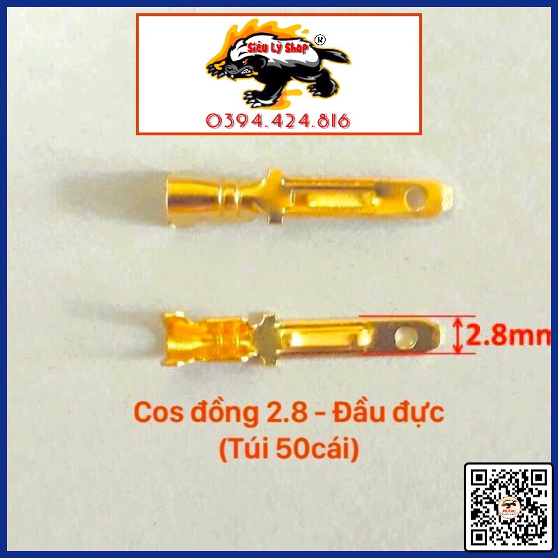 Giắc cos 2.8 đồng - đầu đực