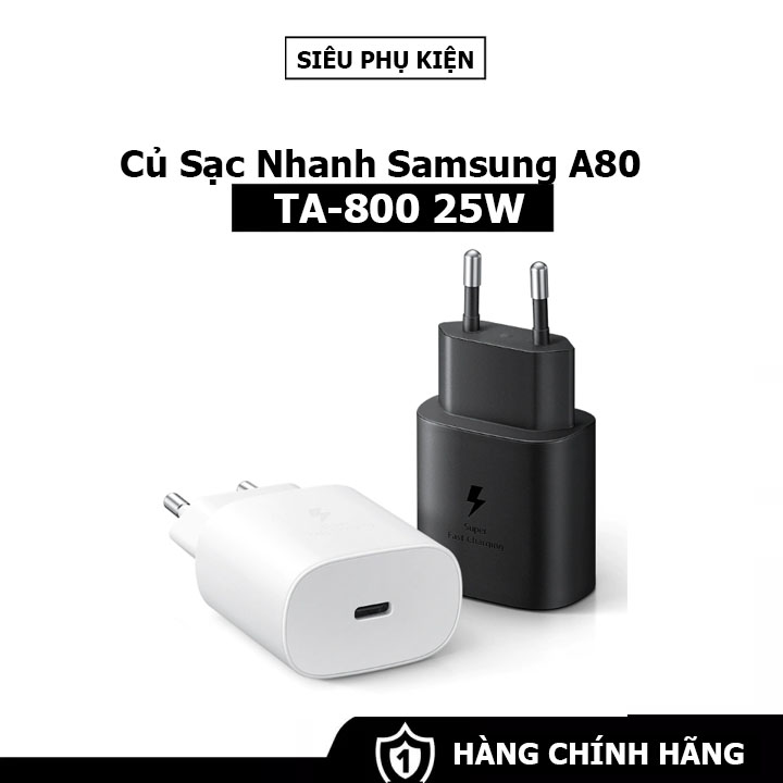 Cốc sạc nhanh cho samsung a80 25w - output type c