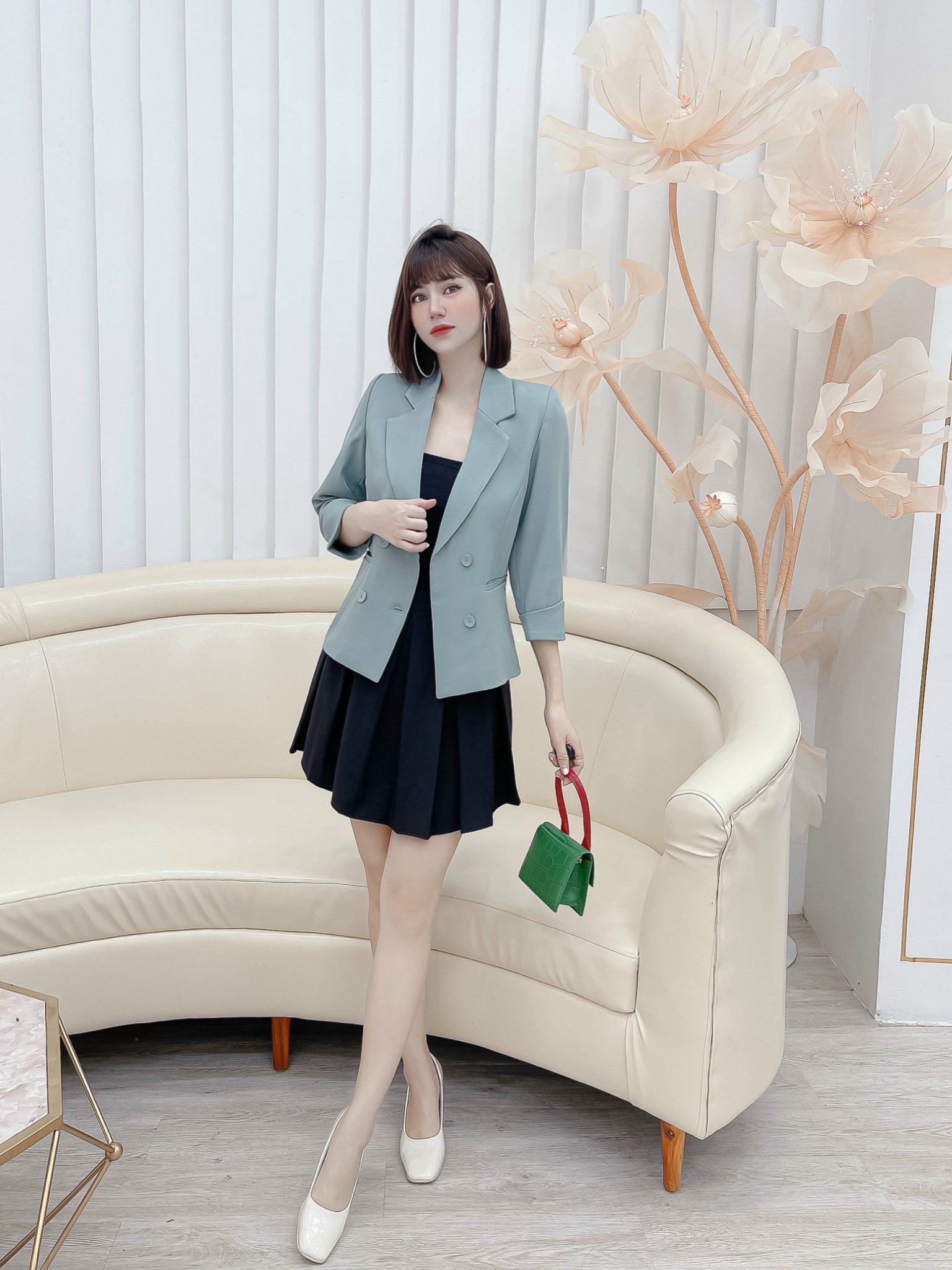 Aó vest cao cấp.0085.aó blazer nữ công sở.