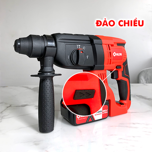 Máy khoan đục bê tông Ken Kn8332 dùng pin 3 chức năng-Động cơ từ-2 Pin khủng--Bảo hành 6 tháng