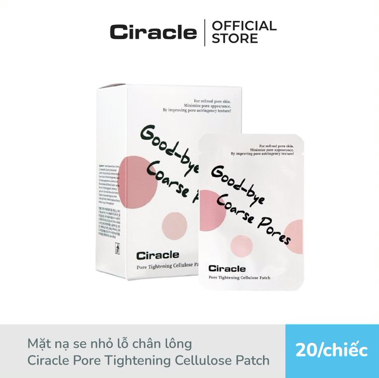 Mặt nạ se nhỏ lỗ chân lông - Ciracle Pore Tightening Cellulose Patch (hộp 20 miếng)