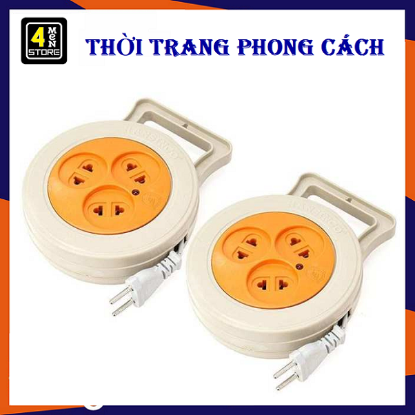 Ổ cắm điện tròn 3 lỗ - Dây Dài 5m - ổ cắm điện đa năng thông minh