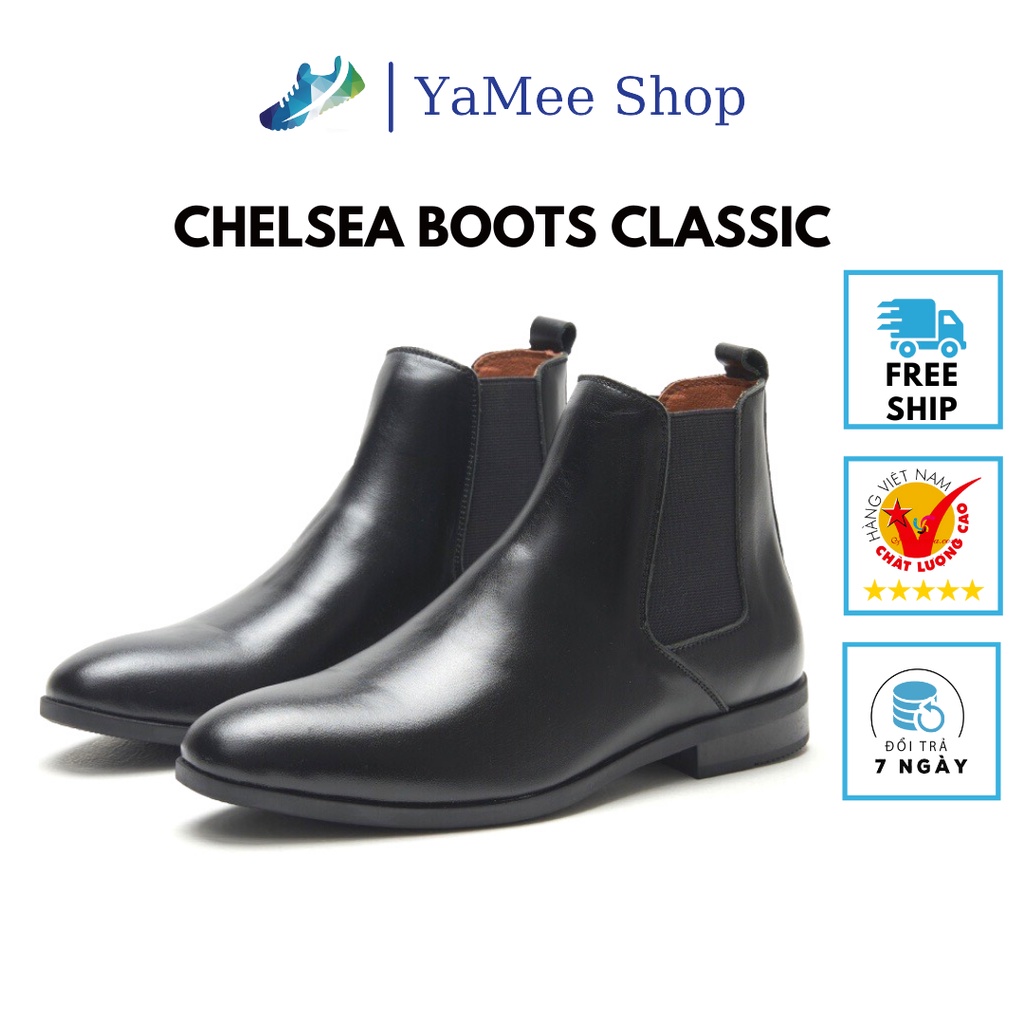 Giày bốt nam Chelsea Boots Classic đế khâu