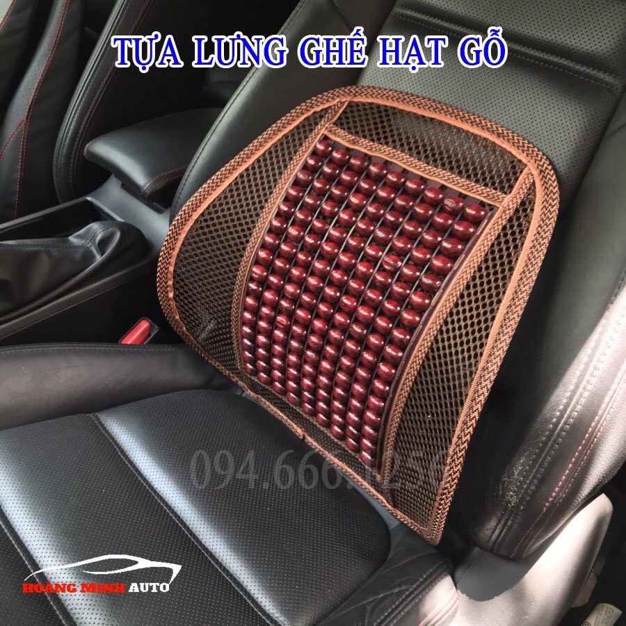 Tựa Lưng Hạt Gỗ Ghế Ô Tô, Xe Hơi Và Ghế Văn Phòng Chống Mỏi Lưng