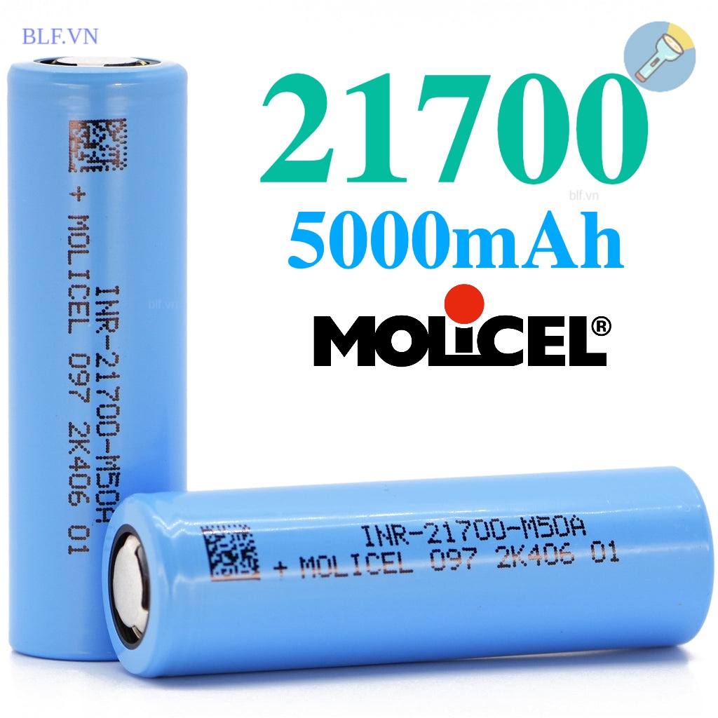 Pin molicel 21700 m50a 5000mah 15a inr-21700-m50a