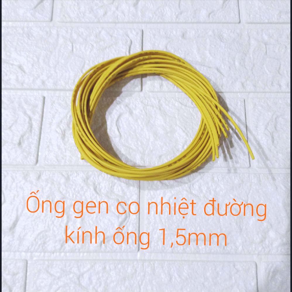 [HCM]10 mét ống gen co nhiệt phi 1,5 (đường kính ống 1,5mm) màu vàng.