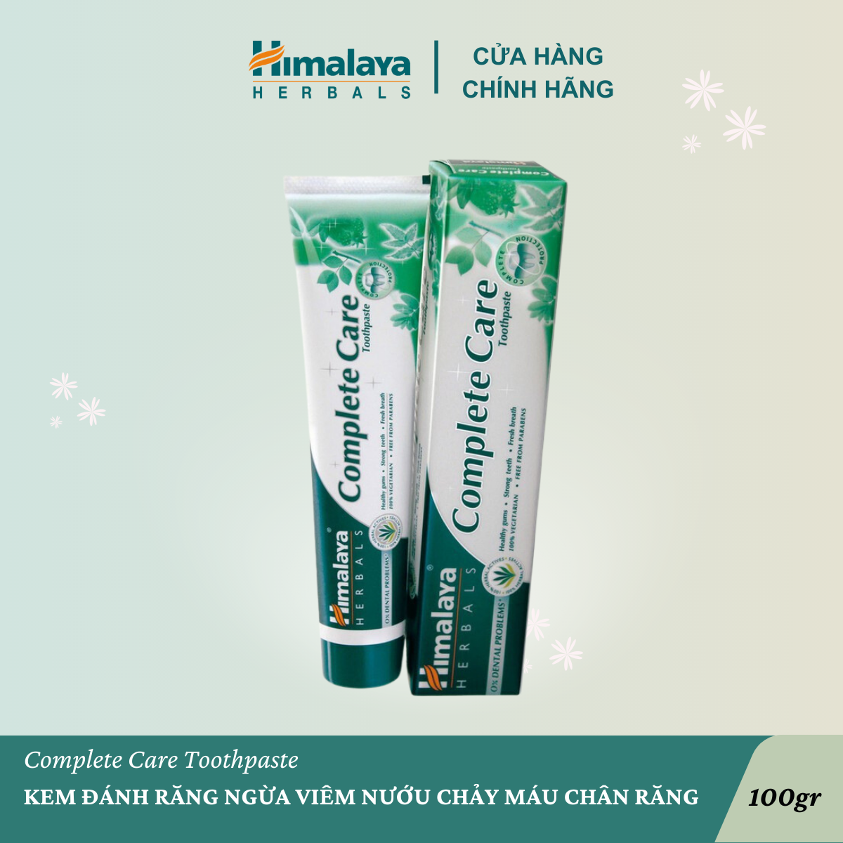 Kem đánh răng bảo vệ nướu, kháng khuẩn - Himalaya Complete Care Toothpaste 100g