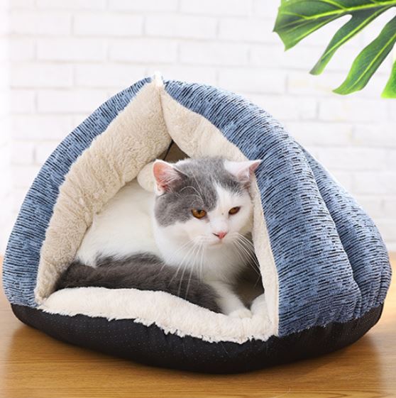 Ổ Đệm Tam Giác Elite Siêu Ấm Áp Cho Mèo Cưng