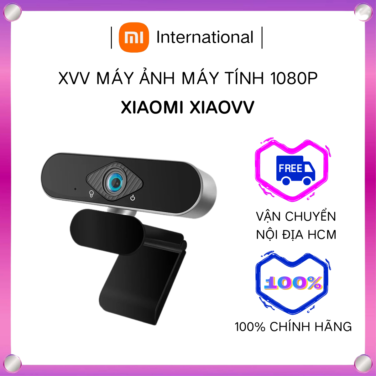 Webcam xiaovv 1080p fullhd xvv-6320s-usb v380 độ nét cao phù họp học trực tuyến họp online - xiaomi international