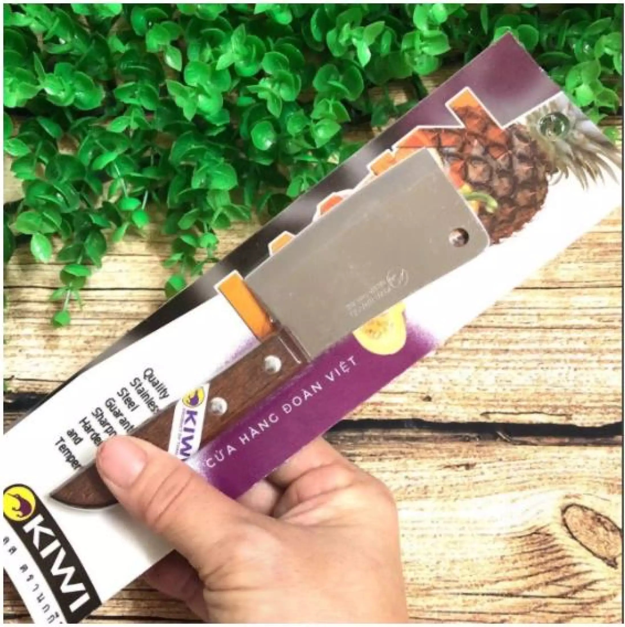 DAO CẮT PHÔ MAI KIWI 504 CAO CẤP CÁN GỖ