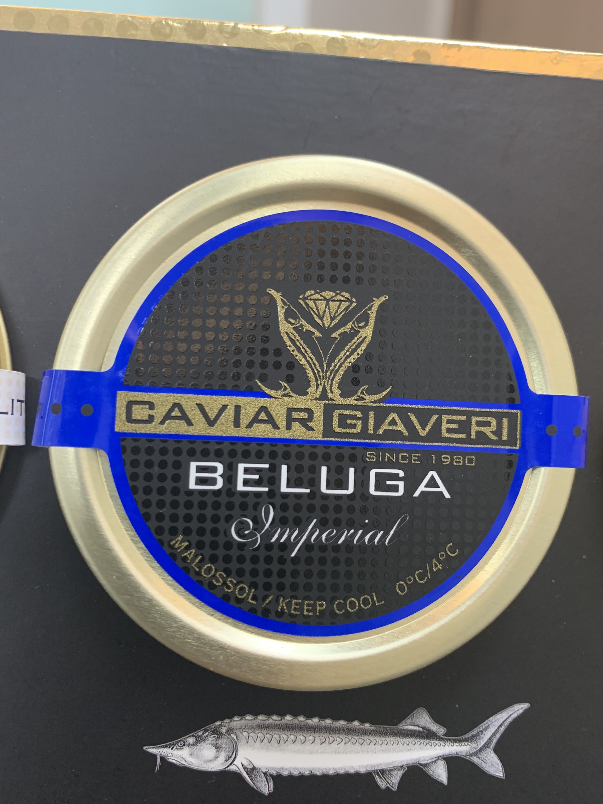 Trứng cá tầm muối Caviar Beluga Imperial