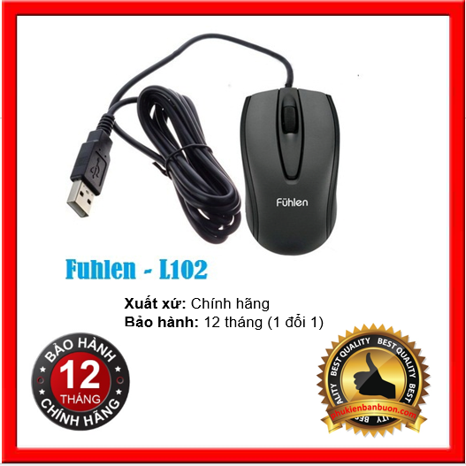 Chuột Fuhlen L102 cổng usb -  phân phối chính thức