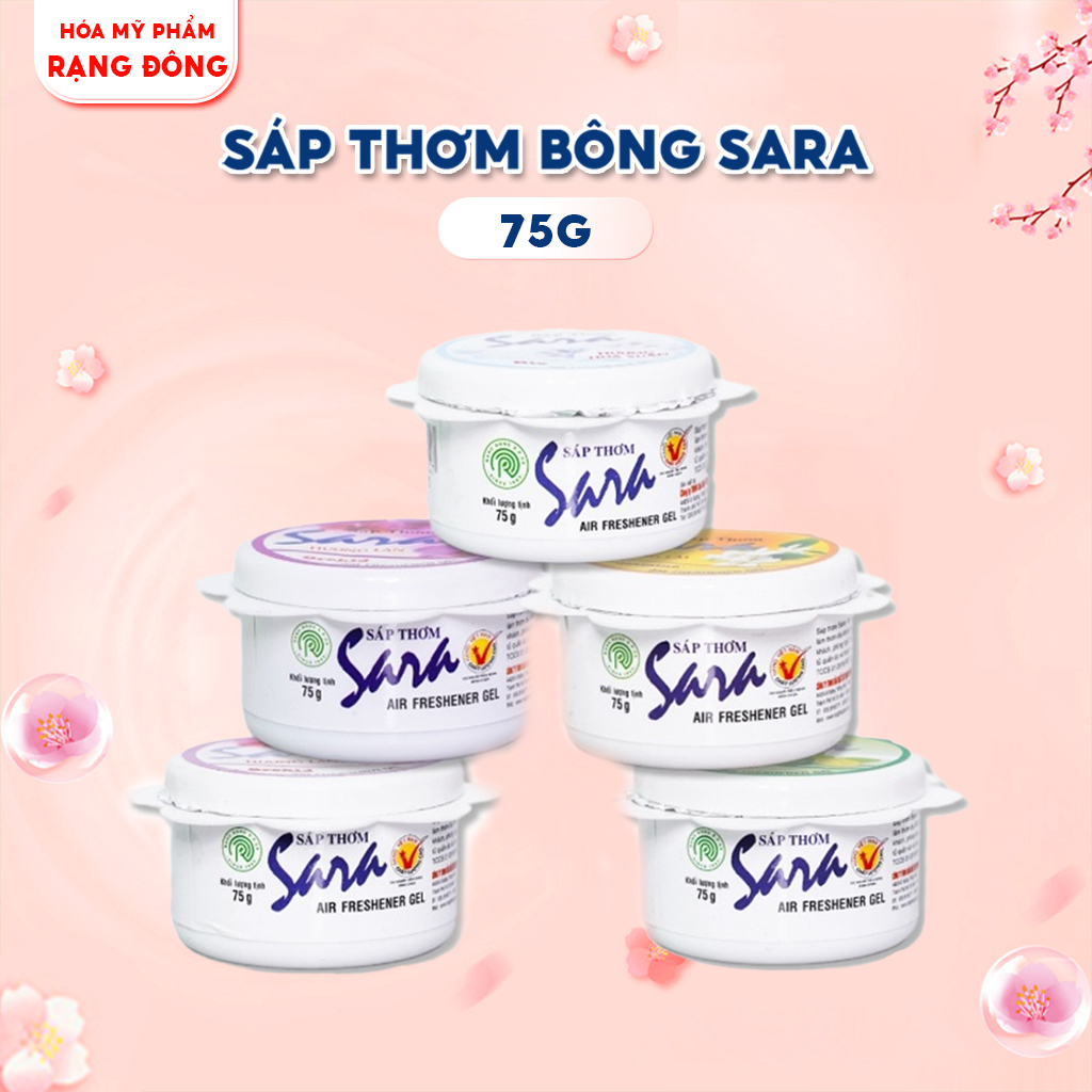 Sáp Thơm Phòng Ngủ Bông Sara 75g Khử Mùi Làm Thơm Phòng, Xe Ô Tô, Tủ Quần Áo, Nhà Vệ Sinh, Toilet...