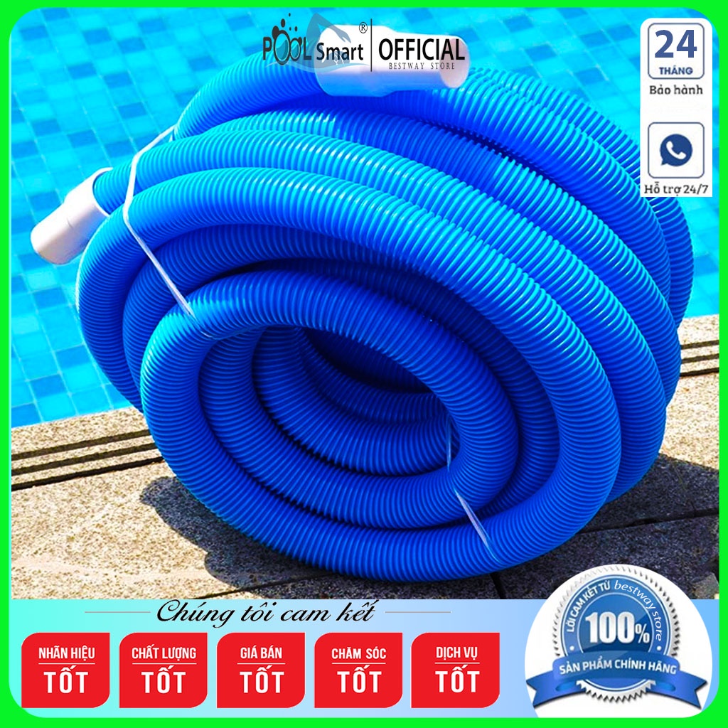 Ống mềm vệ sinh hồ bơi dài 30m Ống mềm phi 49 đầu nối phi 42 - Thiết bị vệ sinh hồ bơi, phụ kiện vệ sinh hồ bơi