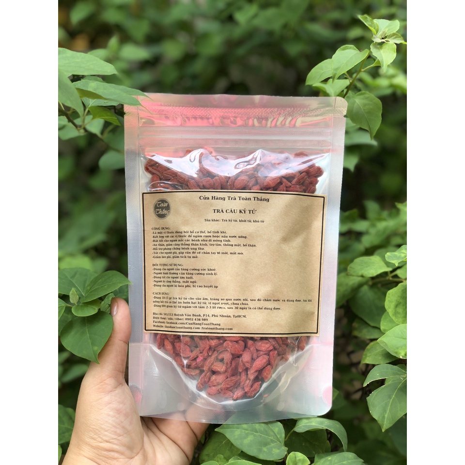 Trà kỷ tử đỏ sấy khô 200g - hạt câu kỳ tử organic toàn quốc