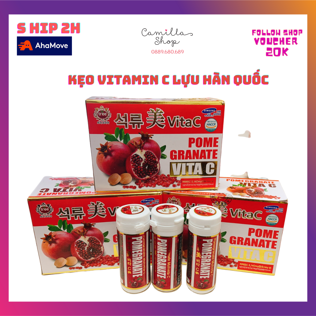 Kẹo vitamin C lựu Hàn Quốc