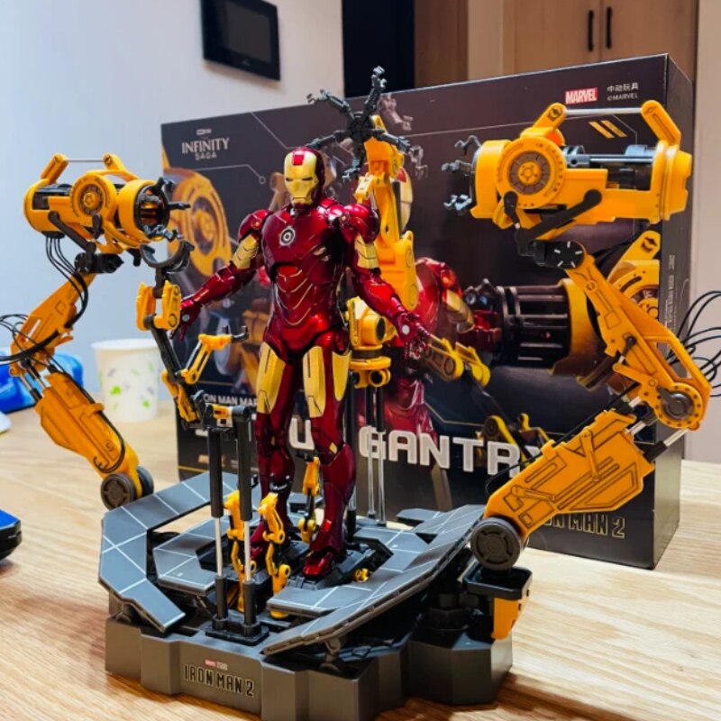 Mh81 - mô hình iron man mark iv + suit up gantry 1/10 chính hãng zdtoys - mô hình iron man mk4 zd toys tỉ lệ 1:10