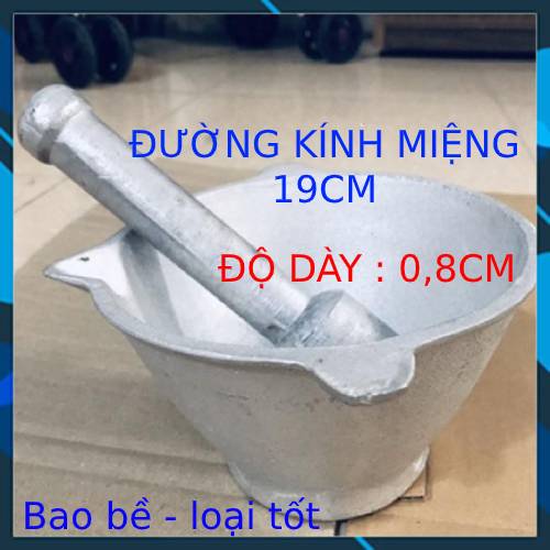 Bộ Chày Cối gang, Cối và Chày Loại Dày Lớn, Chày Cối Bằng gang