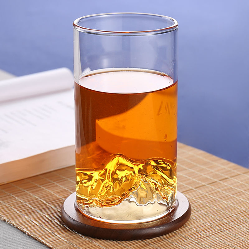 Ly whisky/Thủy tinh nhỏ/Thủy tinh hình núi phong cách Nhật Bản/Thủy tinh BoroSilicate cao/tách trà/Thiết kế hiện đại thanh lịch/lý tưởng cho gia đình